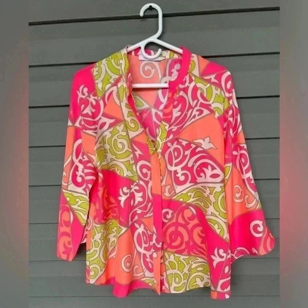 Alice & Trixie 100% Silk Blouse Sz M